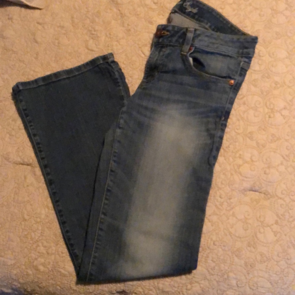 AE Favorite Boyfriend Jeans with rubbed fronts